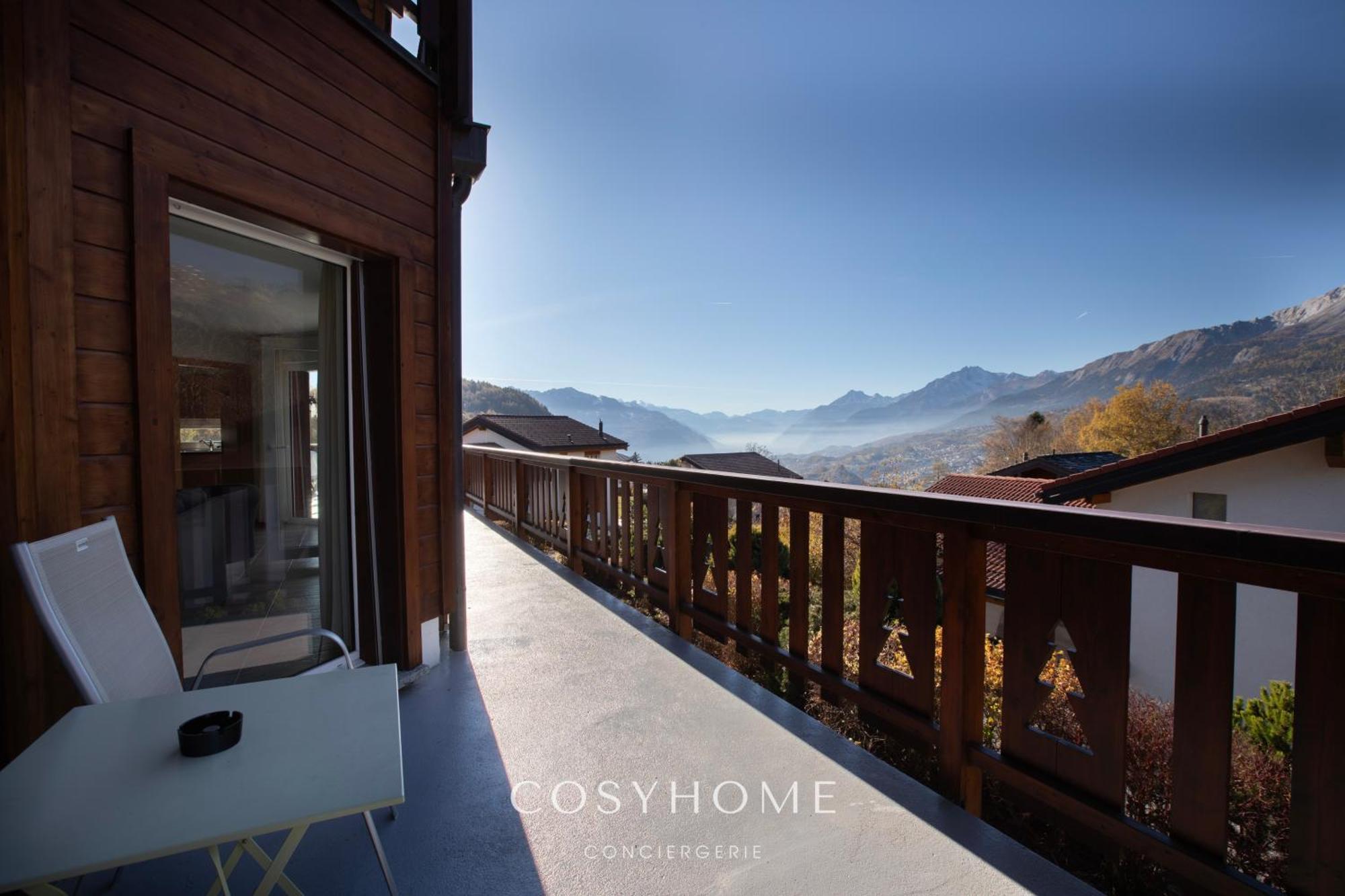 Chalet Des Alpes - Sunset View - Crans-Montana Exteriör bild
