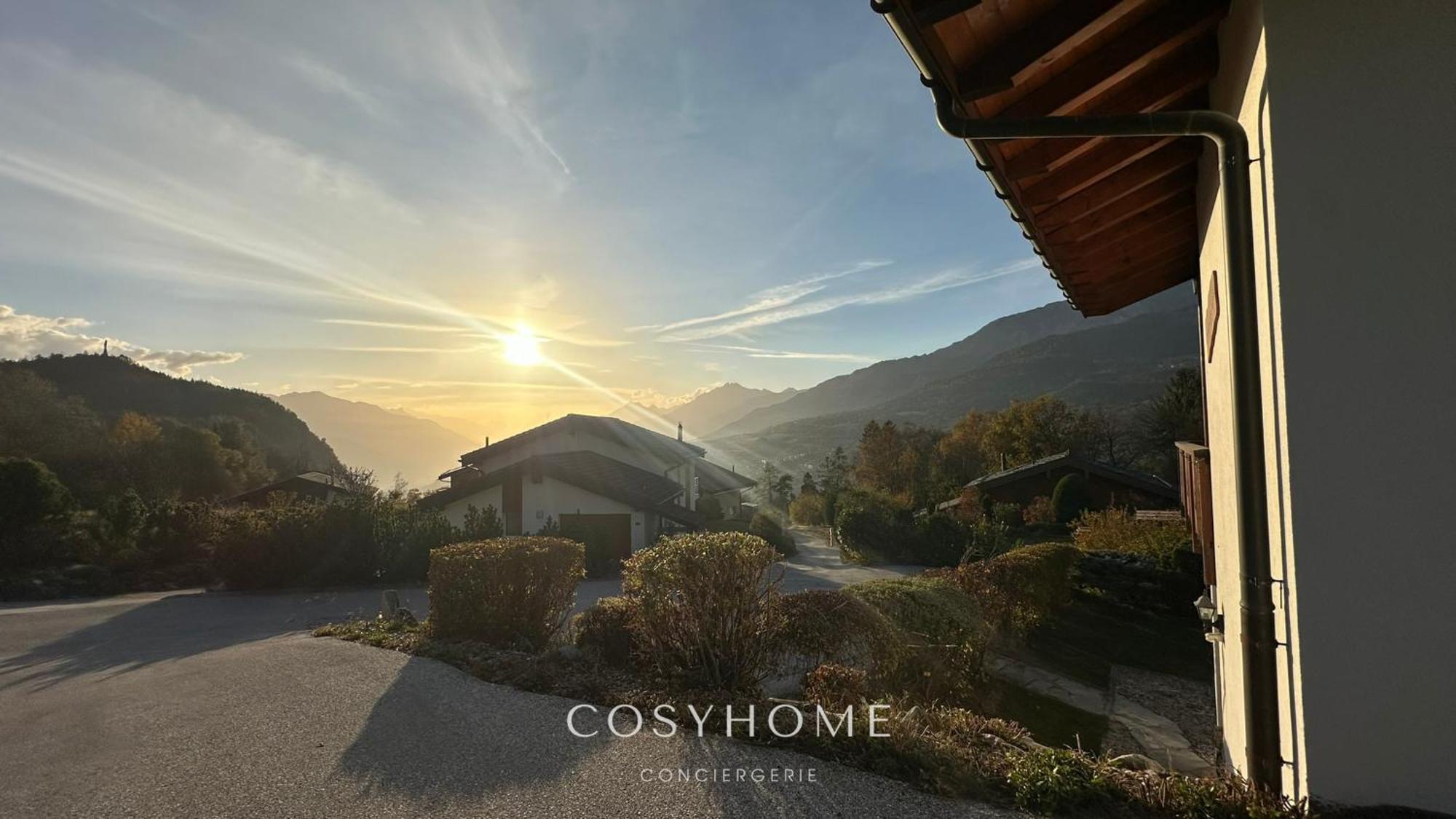 Chalet Des Alpes - Sunset View - Crans-Montana Exteriör bild